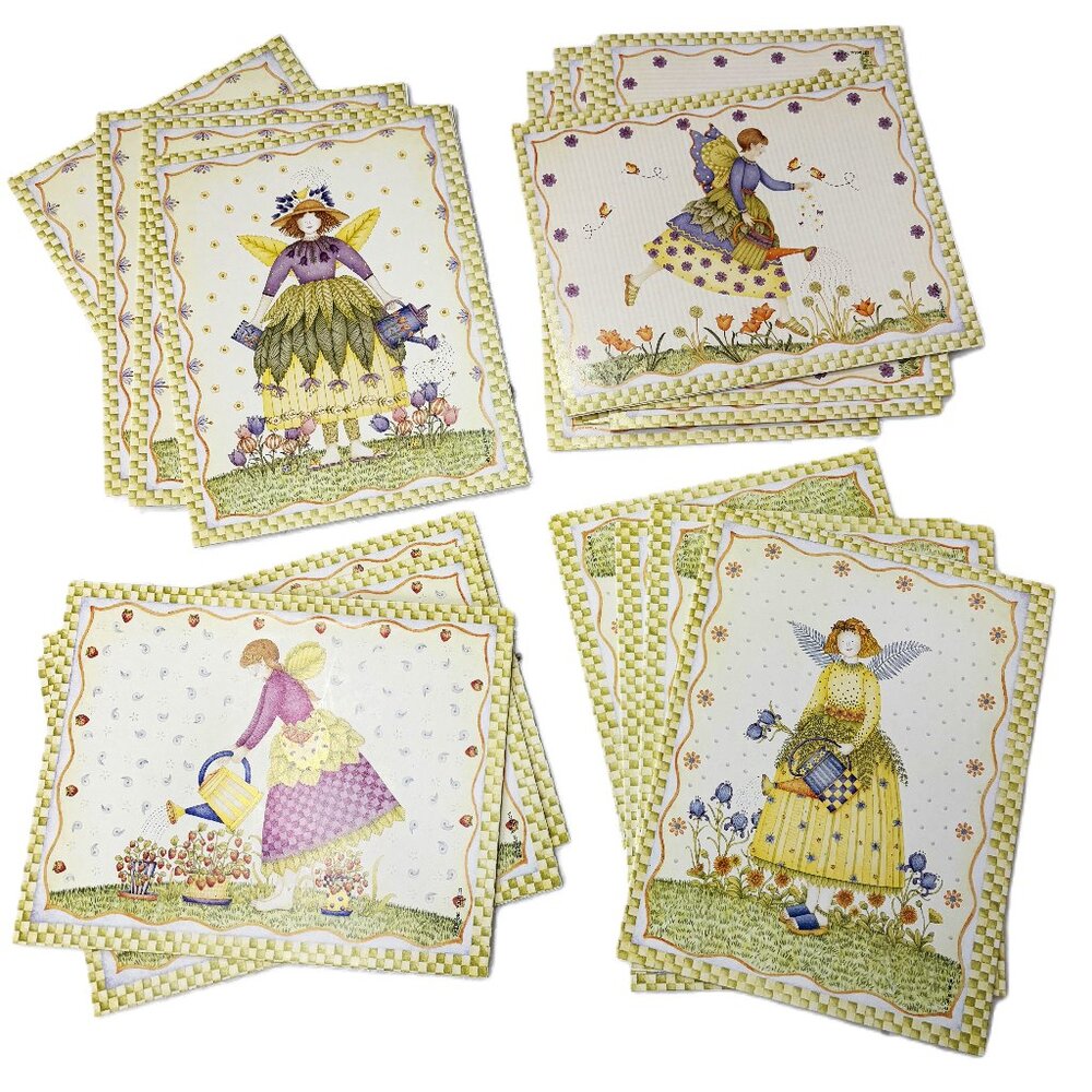 Debbie Mumm Garden Angels Collectible Blank Notecards Vtg 2003